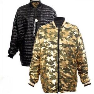 Think Royln Duck Down Camo Reversible Jacket